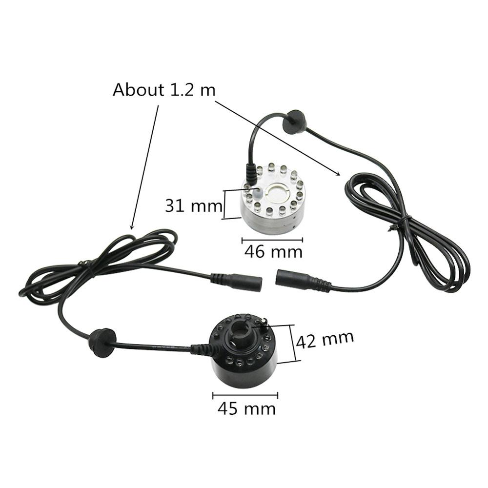 12 LED Atomizer AC100-240V Col - огляд і ціна Terrarium Fogger Ultrasonic