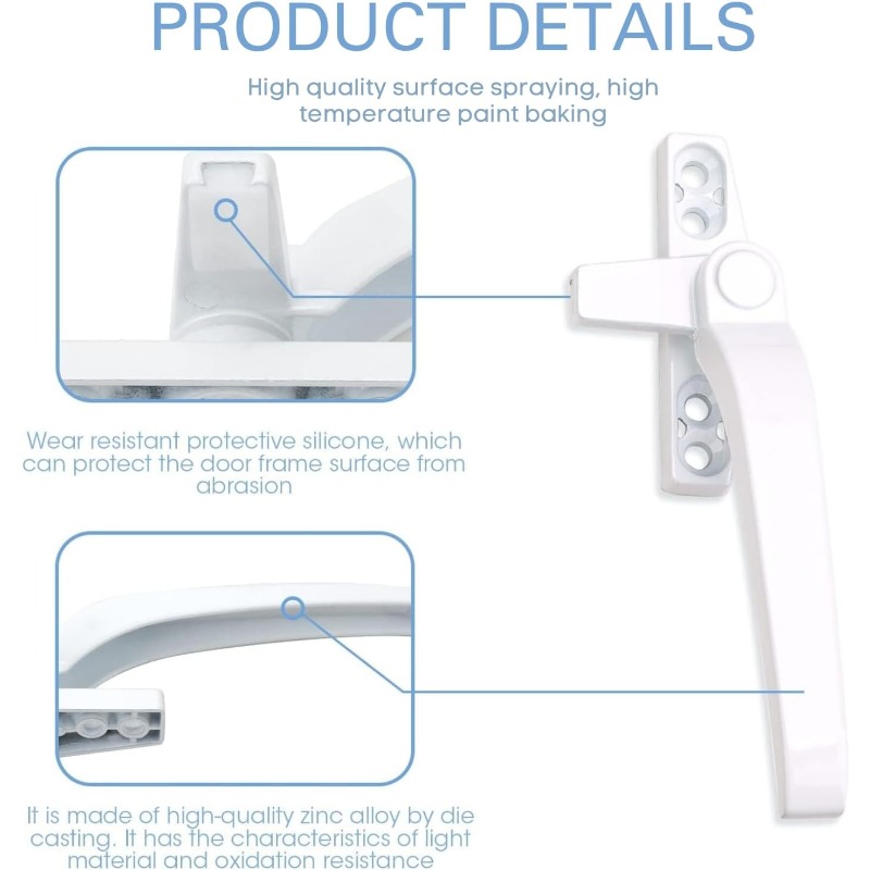 Glass Window Lock Handle 2Pcs  - огляд і ціна Glass Door Hinge
